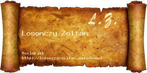 Losonczy Zoltán névjegykártya