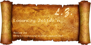 Losonczy Zoltán névjegykártya