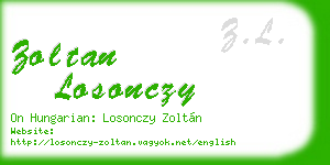 zoltan losonczy business card